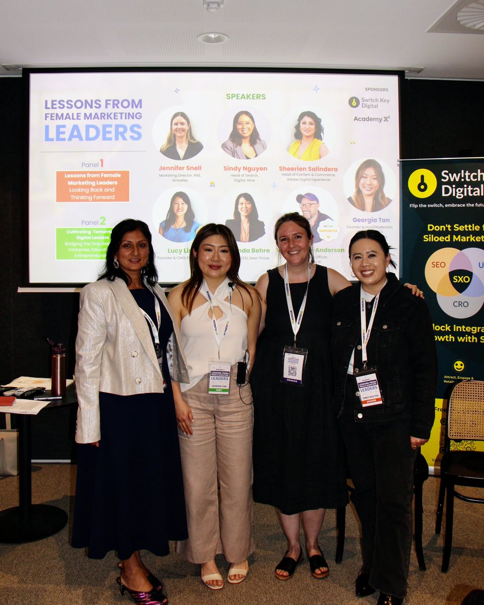 SwitchKDigital's tweet photo. Another successful event! The energy at Lessons from Female Marketing Leaders was incredible, and what an amazing evening it was! 

We were proud to sponsor this inspiring event, alongside Academy Xi. Huge thanks to the WiSDM team and all attendees! 

See you at the next one! 🚀 https://t.co/RVnO0gdTcs