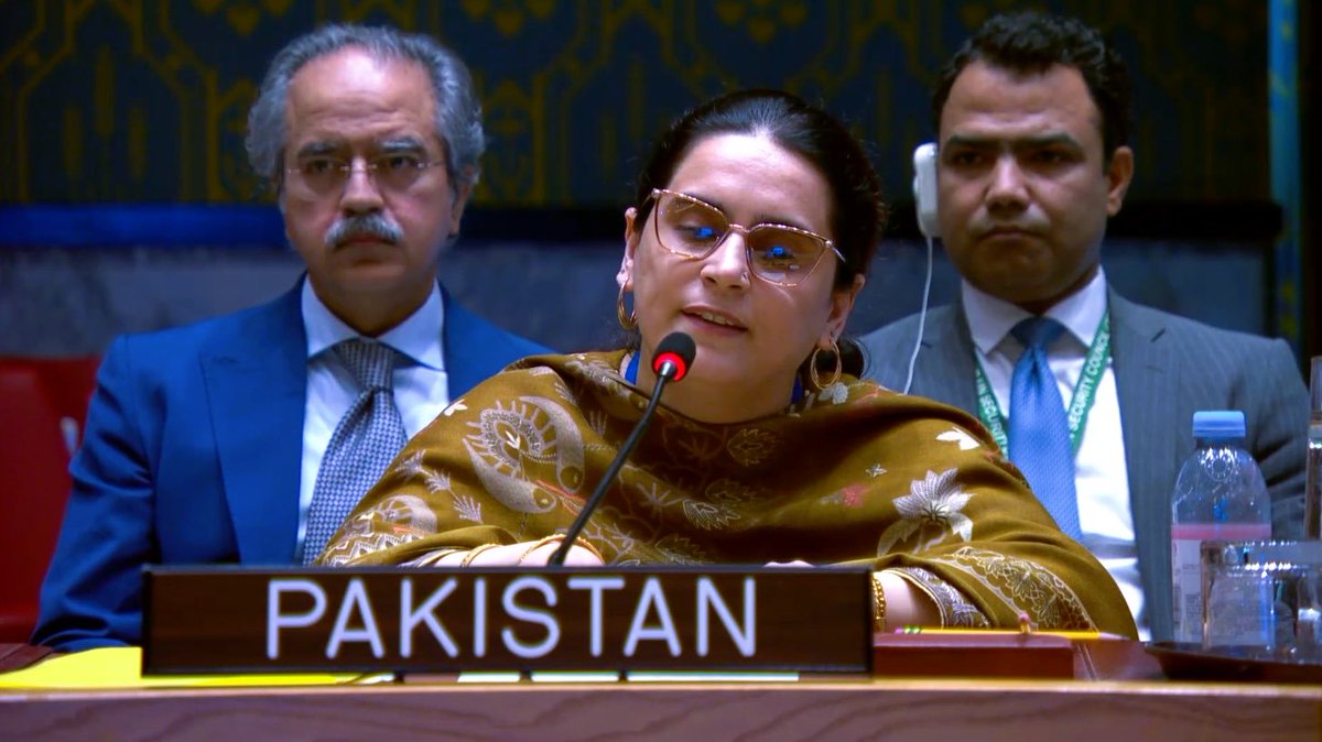 SSaima11's tweet image. Delivering remarks at the Security Council Open Debate on Women, Peace and Security.