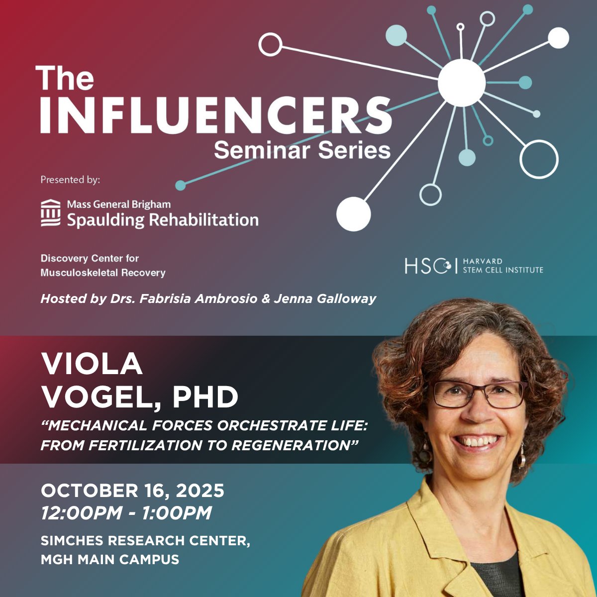 SpauldingMSK's tweet image. SEATS ARE GOING FAST! Don&apos;t miss Viola Vogel, PHD (@ETH_en) presenting, &quot;Mechanical Forces Orchestrate Life: From Fertilization to Regeneration.&quot; Learn more and save your seat using the link below or in our bio: forms.gle/a6vrga6V5QT5HT…