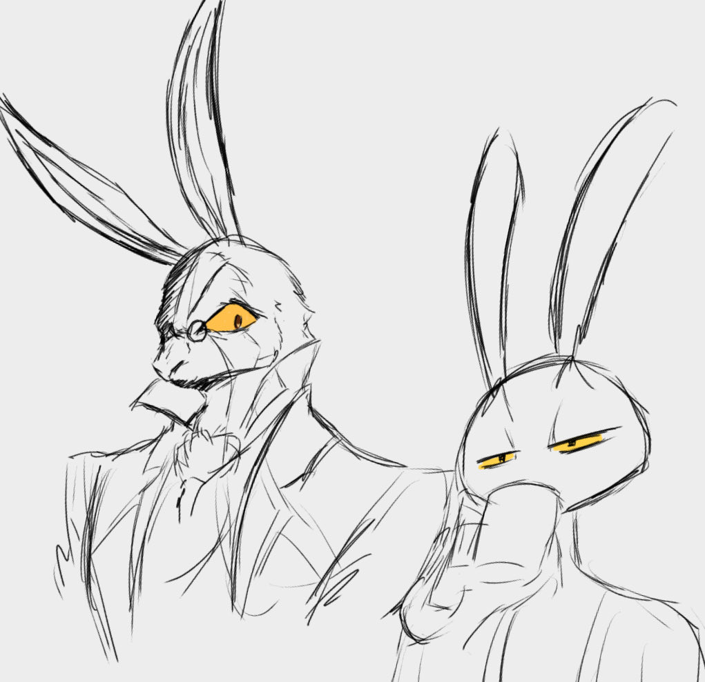 Arinfrankanon's tweet image. More White Rabbit art
With my character Harold
And more with Jax