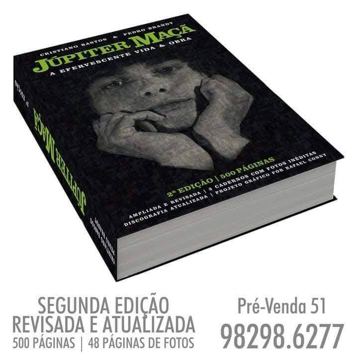 JupiterObra's tweet image. Pré-venda nova tiragem biografia Júpiter Maçã: A Efervescente Vida e Obra. São cinco diferentes opções de capa. 500 páginas e diversos extras. Mais de 130 fotos. Acompanha o livro um pôster exclusivo, cinco cards e dois marcadores de leitura. Garanta o seu pelo Watts: 51982986277