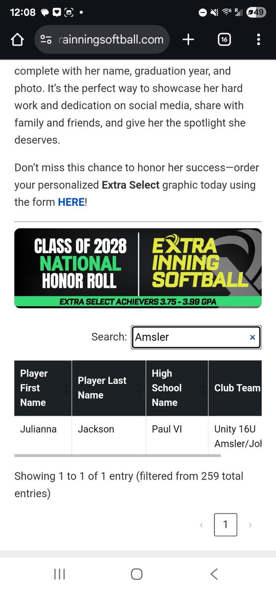 09Unity's tweet image. Thank you @ExtraInningSB for recognizing our 2028 student athletes on the National Honor Roll @AdairAmsler2028 @bailey_g56 @KeeferLainie @HADLEYJohn7 @MaddieReed29756 @Tinley_Goodson @JulesJackson22 Keep it up Ladies !!!