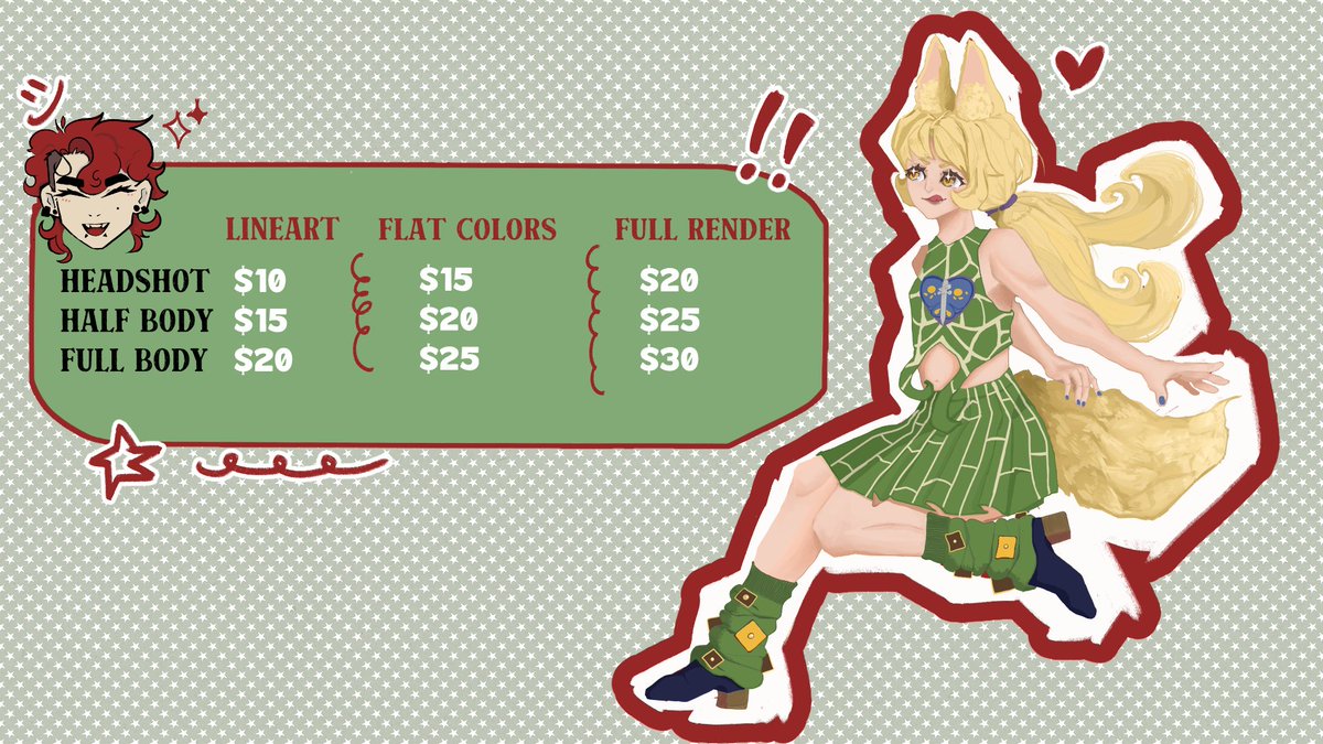 dolcevitya's tweet photo. heyy, a reminder that my commissions are open! here's a quick summary of my ToS and examples of my work :3 #ArtistOnTwitter #VGenComm https://t.co/PDpyb9f8nY