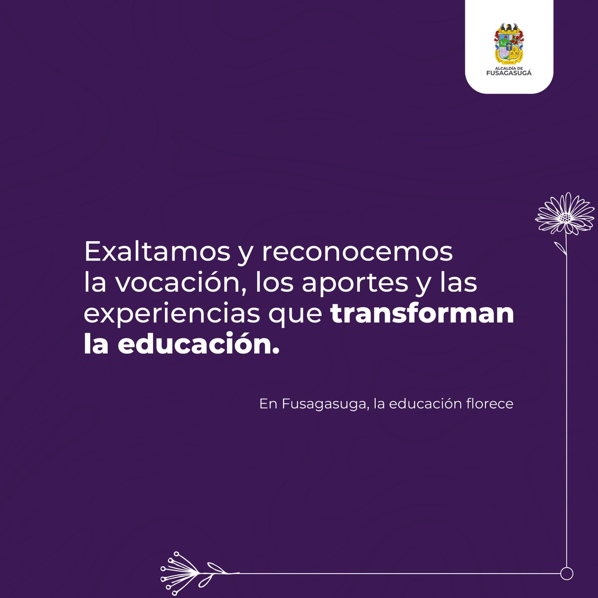 🤓 ¡Abrió la convocatoria de los Premios Sofía Díaz Rozo 2025!

🔗 Consulta las bases y postúlate en: educacion.alcaldiafusagasuga.gov.co/premios-sofia-…

Premios Sofía Díaz Rozo 2025 — Reconociendo a quienes hacen florecer la educación en Fusagasugá. 👩🏻‍🏫🌸