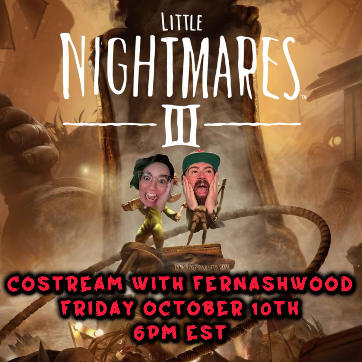 Friday is gonna be just a liiiitle scary! Streaming Little Nightmares 3 with my little demon friend Ashley over on my little twitch channel on Friday! See ya beautiful faces there!