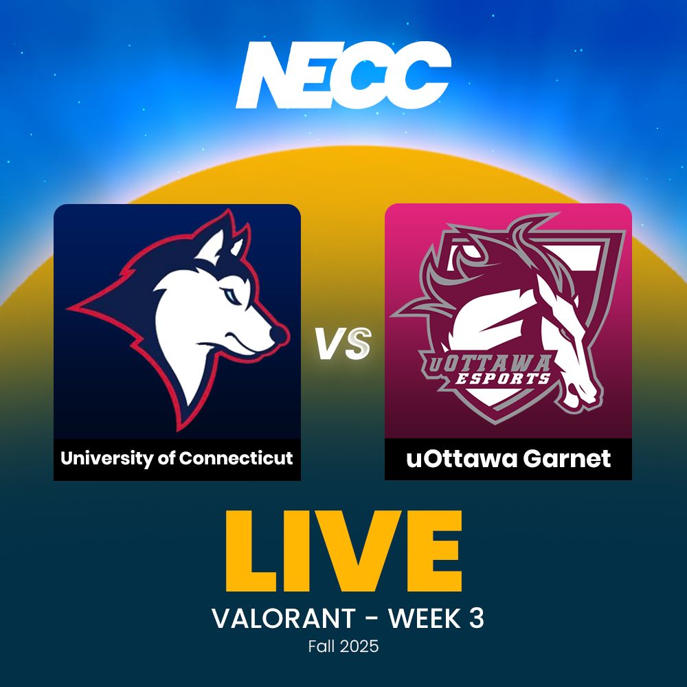 ⚡ NECC VALORANT – LIVE RIGHT NOW! ⚡

The spike’s ticking and the agents are on the hunt! 🔥
UConn and uOttawa are trading rounds like it’s overtime! Every retake, every ult, every clutch is LIVE! 💣💥

🕘 LIVE NOW – Division II
University of Connecticut vs uOttawa Garnet