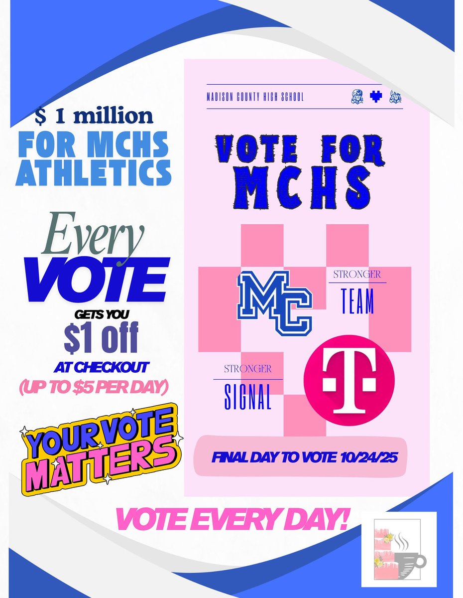 🔗: t-mobile.com/brand/friday-n…

Visit Cake Krums on Main Street in Madison and show them your votes for the day! $1 for each vote, up to five votes for a total of $5 off! Mountaineers are still in the game!

Thank you Cake Krums for your support!!