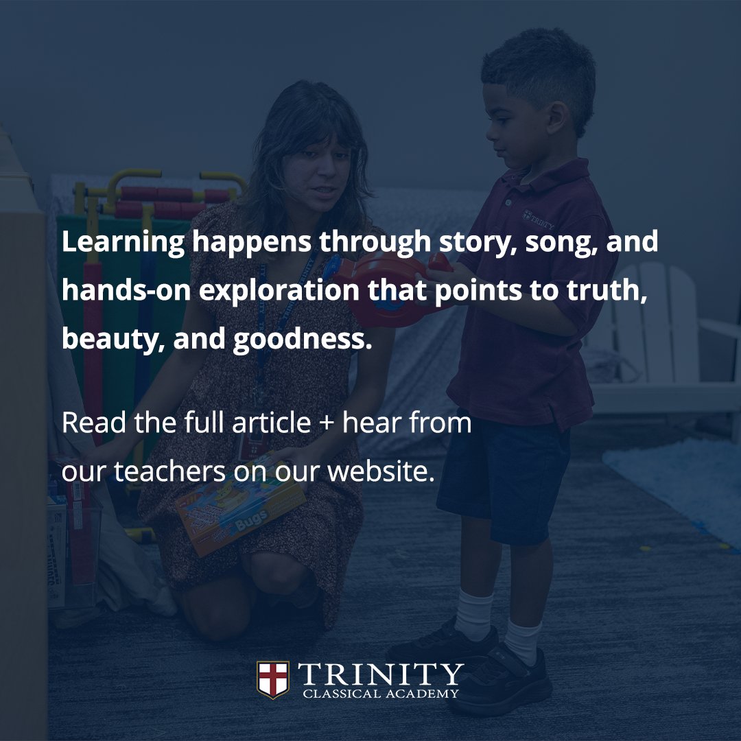 📰 NEW ARTICLE! We’re excited to share The Gift of Time: Inside Trinity’s Early Education Program.

📚 Tap the link to read the full article and hear more from our teachers: trinityclassicalacademy.com/about/stories/…