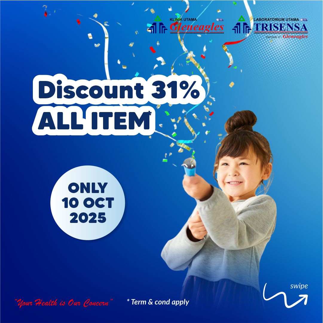 gleneagles_sby's tweet image. 10.10 vibes makin seru dengan diskon 31%!🔥

📅 Hanya tanggal 10 Oktober 2025
Jangan sampai kelewatan, catat tanggalnya ya!✨

#Promo1010 #DiskonSpesial #PromoKesehatan #GleneaglesClinic #TrisensaLab