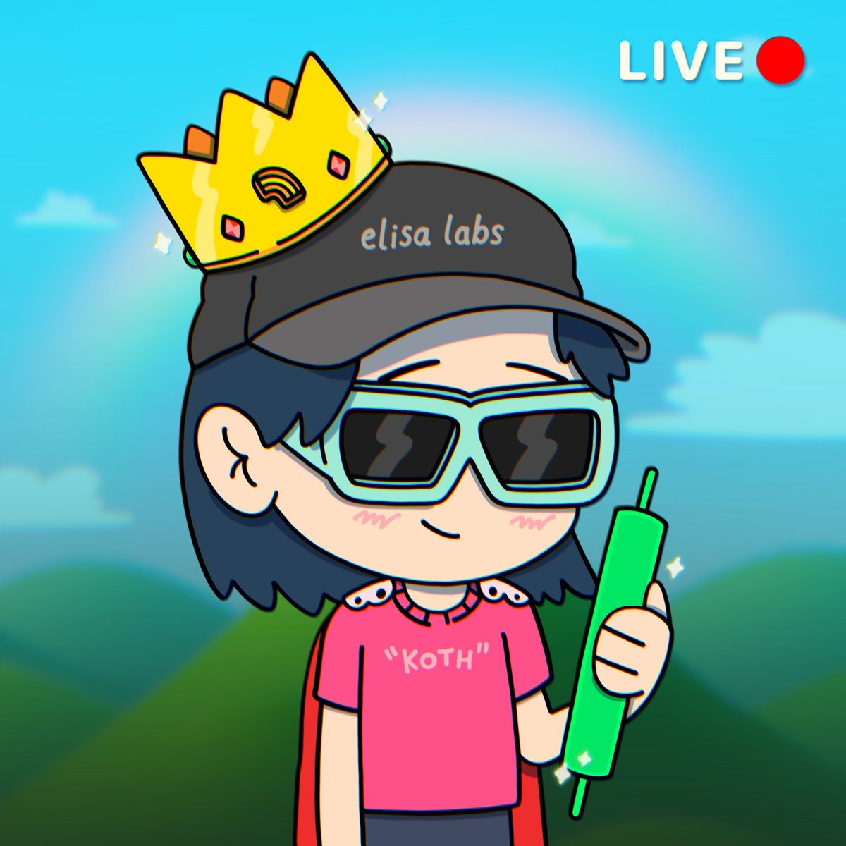 rainbowdotme's tweet image. He came to stream, and he left with the crown.
$SHAWMAKESMAGIC is today&apos;s King of the Hill 🌈👑