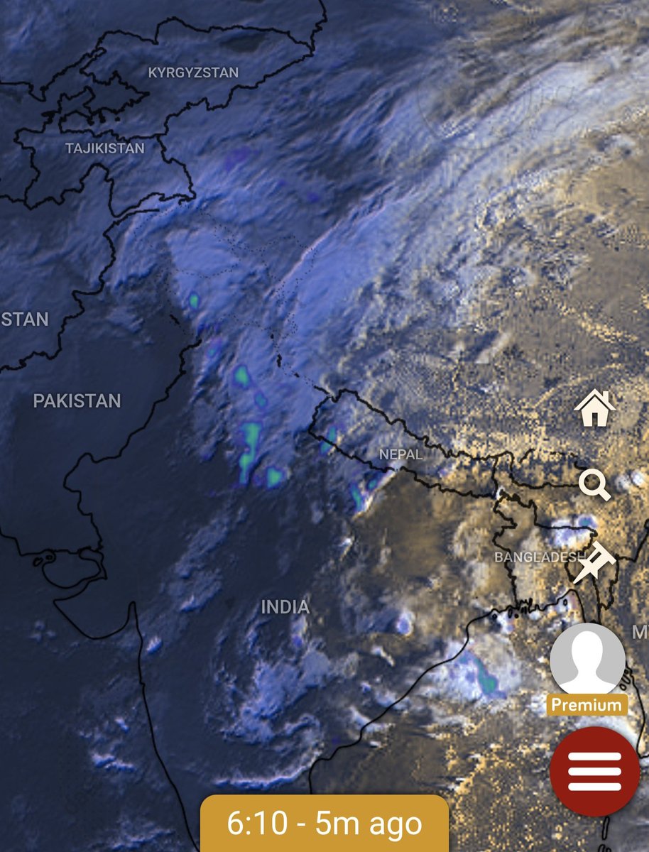 After overnight light rains over most of the plains including #DelhiNCR #DelhiRains the WD is preparing to leave. Most of the plains should be free by mid day with returning sunshine while the hill states will continue to see rains and snow till tomorrow
#Winter environment has