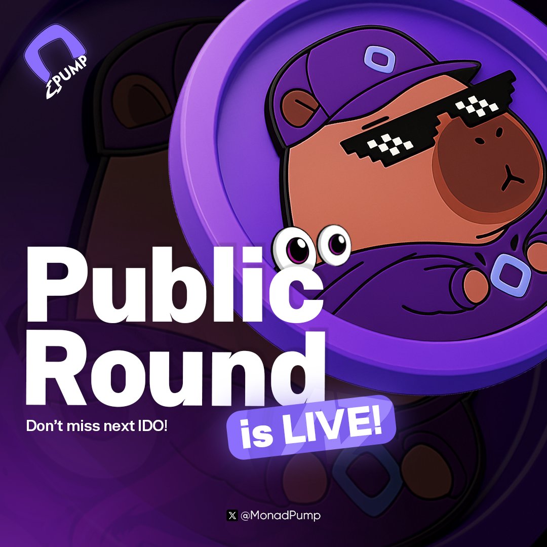 mpump_xyz's tweet photo. ๐ $MYAP IDO IS LIVE NOW! ๐
They had YAPs โ we got $MYAP ๐
The first meme launch on Monad that actually pumps ๐
Raise: 20,000 MON
Min 1 โ Max 100 MON
100% TGE, no cliff ๐
Cashback: 110% in MON
No whitelist. Just vibes.
๐ https://t.co/OZMwszJnot
#Monad #MYAP #PublicRound #Launchpad #MonadPump
