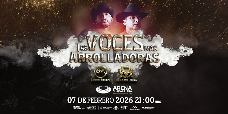 Ponte el sombrero y afina la garganta por qué Las Voces Más Arrolladoras llegan con un show inédito al escenario de #ArenaGuadalajara 🤠

🗓️ 7 de Febrero, 9:00pm

🎟️ Compra tus entradas en Superboletos.com, en la app SuperFan y Taquillas de la Arena superboletos.com/landing-evento…