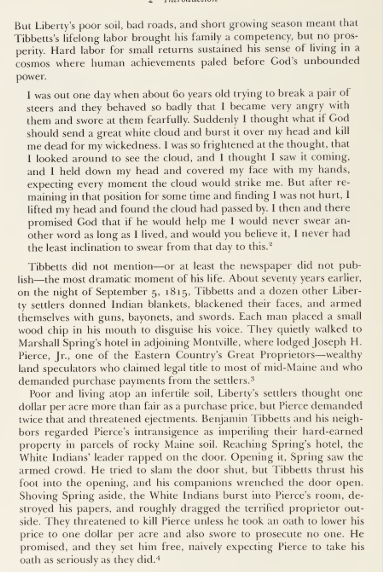 WolfgangHutter2's tweet photo. Alan Taylor on Bejamin Tibbetts - an early settler of Maine and a veteran of the War of 1812 - as a case study in the worldview of the early American "revolutionary" frontiersmen, "white Indians" who feared God and didn't let a century old land deed stand between them and their autonomy as yeoman farmers, "freeholders", and patriarchs (from one of Taylor's first books entitled "Liberty Men and Great Proprietors" a very worthwhile book for anyone interested in the early American frontier or the origins of Jeffersonian politics)