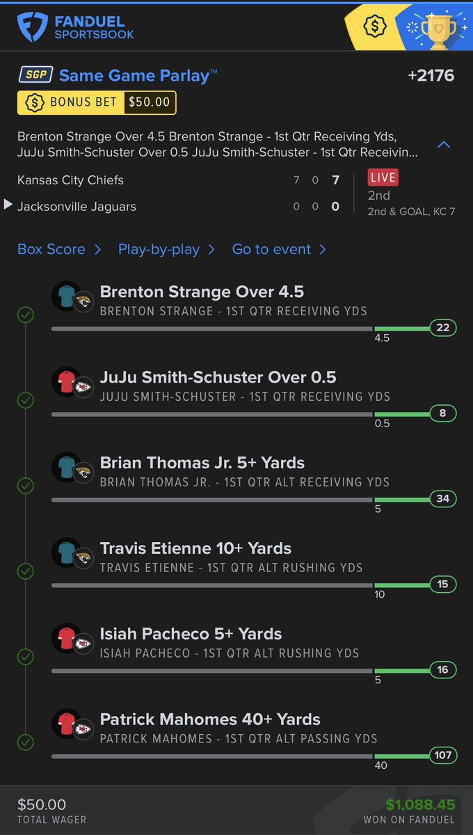 normalxfears's tweet image. We love a Monday Night Football first quarter cash. +2176 ✅✅✅

$50 bonus ➡️ $1,000