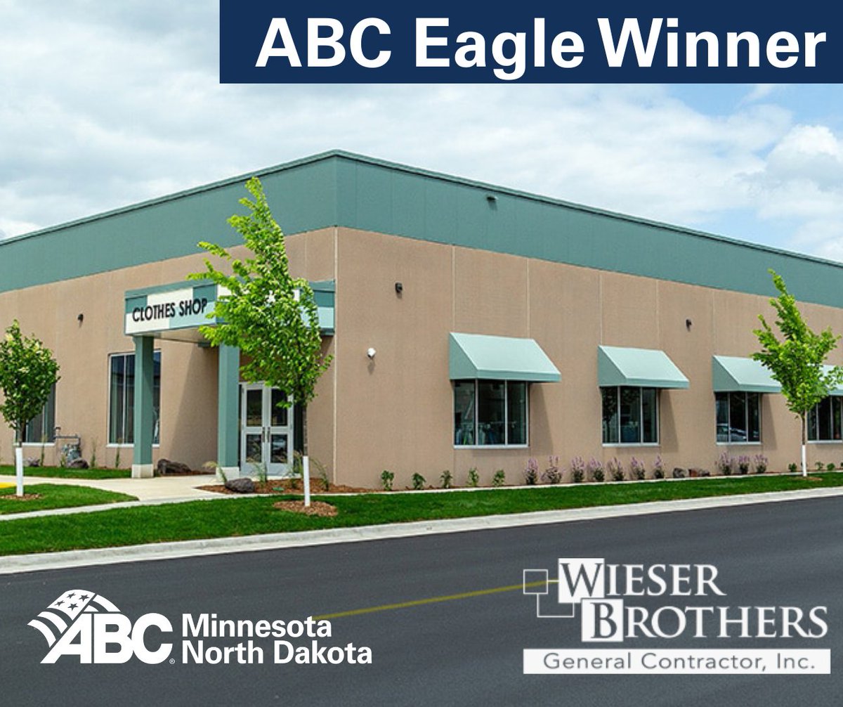 Serving more, building better. Wieser Brothers took home an Eagle Award for the new Winona Volunteer Services building. #EIC2024 #ABCMNND #InstitutionalConstruction #ABCMeritShopProud <a href="/wieser/">flowowo</a>-brothers-inc
