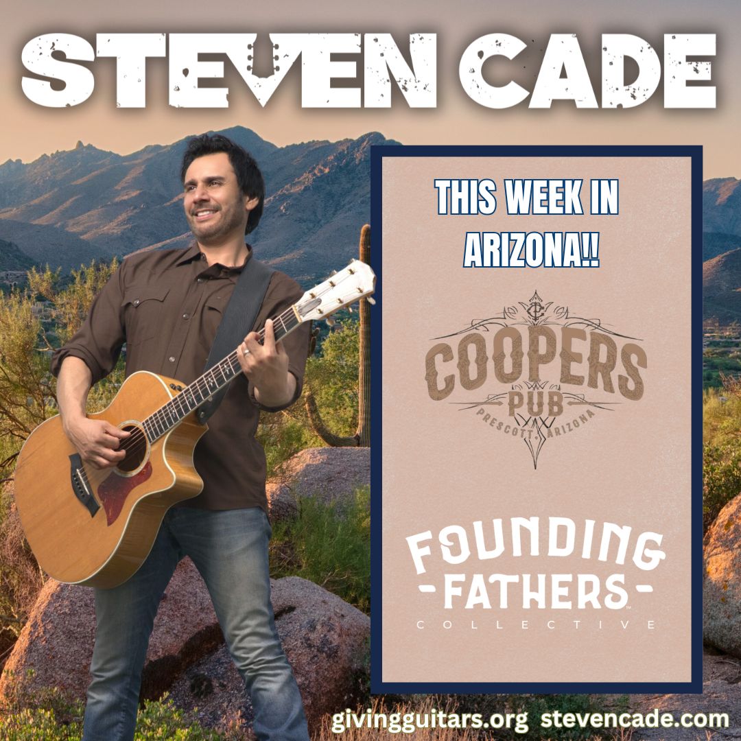 I’m in AZ this week! 
🌵Come out to a show and let’s make some memories together. 📷 
📍 Prescott, AZ 
🎸 Founding Fathers Collective
🍻 Cooper’s Pub 
Head to stevencade.com for full details and the complete tour schedule. See y’all there! 

 #StevenCade #LiveMusic