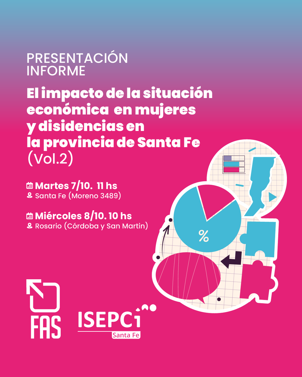 📊 Mañana y el miércoles estaremos presentando este informe en Santa Fe y Rosario, respectivamente. Es una realidad que conocemos y la van a poder apreciar en datos y números. Enorme trabajo de <a href="/IsepciSantaFe/">ISEPCi Santa Fe</a> junto a Libres del Sur y orgas del <a href="/FASoberania/">Frente Amplio Por La Soberanía</a>