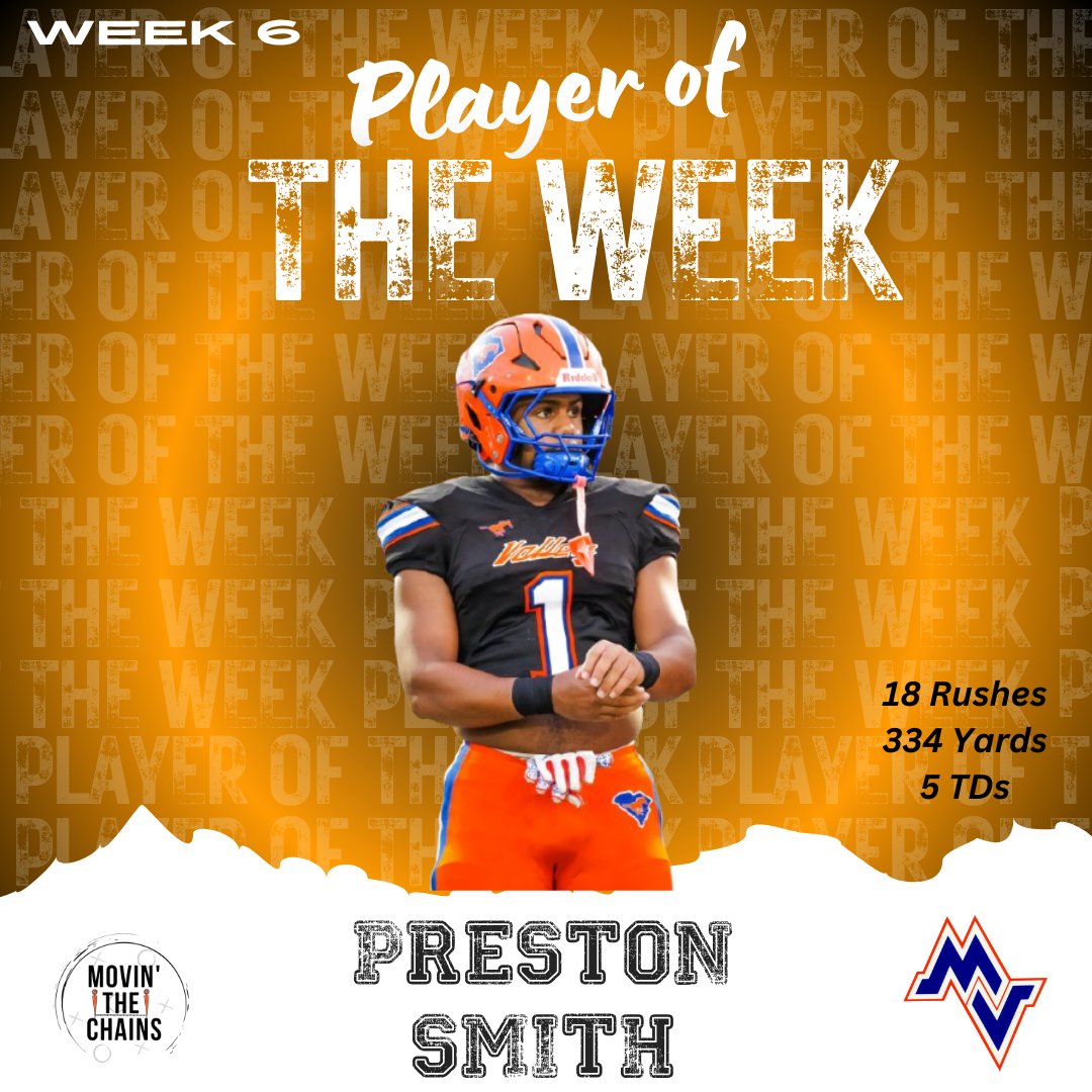 Movin’ The Chains (@movinchains) on Twitter photo Our Week 6 Players of the Week, insured by <a href="/TheGeorgeAgency/">The George Agency</a>, are here!
These three delivered huge performances to earn this week's honors! Congrats to <a href="/ThadCzar/">Thaddeus Czarnecki</a>, <a href="/EJRichardsonTwo/">Eric "landlord” Richardson</a>, & <a href="/preston_smith29/">Preston smith C/O 2028</a>! Something special is coming your way!
#schsfb #hsfb
📷Smith pic courtesy of Our Week 6 Players of the Week, insured by <a href="/TheGeorgeAgency/">The George Agency</a>, are here!
These three delivered huge performances to earn this week's honors! Congrats to <a href="/ThadCzar/">Thaddeus Czarnecki</a>, <a href="/EJRichardsonTwo/">Eric "landlord” Richardson</a>, & <a href="/preston_smith29/">Preston smith C/O 2028</a>! Something special is coming your way!
#schsfb #hsfb
📷Smith pic courtesy of