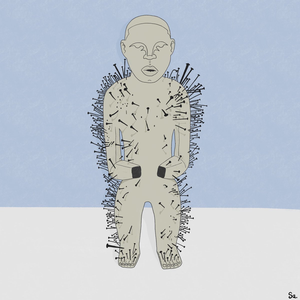 seunandez's tweet photo. Day 6: PIERCE
“Power Figure”

@inktober 

#inktober #inktober2025 #day6 #pierce #illustration #ink #ila #art #digitalillustration #sculpture #powerfigure #kongo #inked #inktoberart #artist #artwork #digitalink #digitalinktober #editorialillustration #artillustration #illustrator https://t.co/hasKJJ1c9f