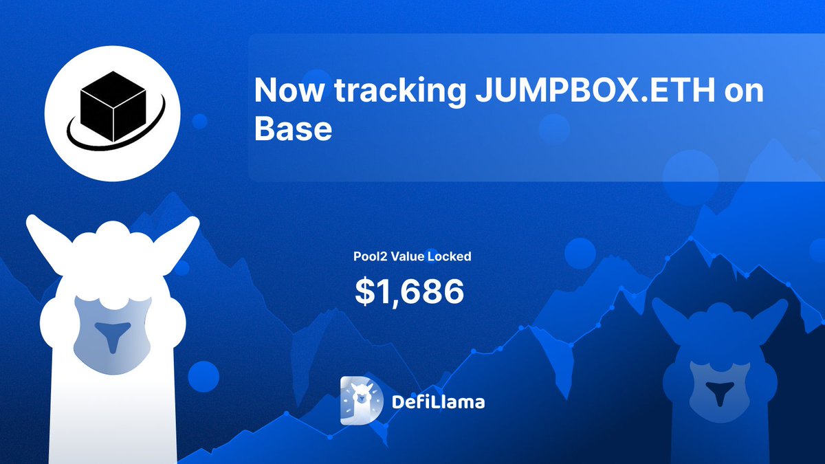 DefiLlamaがBase上のJUMPBOX.ETHを追跡開始、Pool2のTVLは$1,686