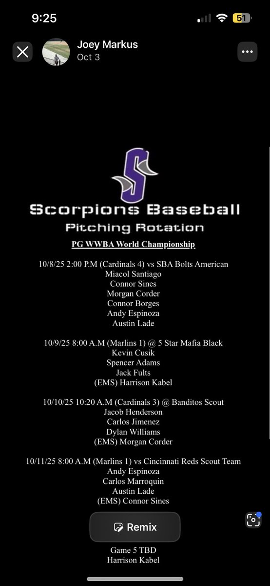 I’ll be pitching 10/9 Thursday at  8am