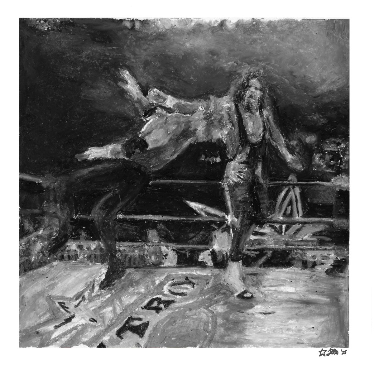 sting v. ddp, nitro ‘99 (2025) ☆ oil pastels