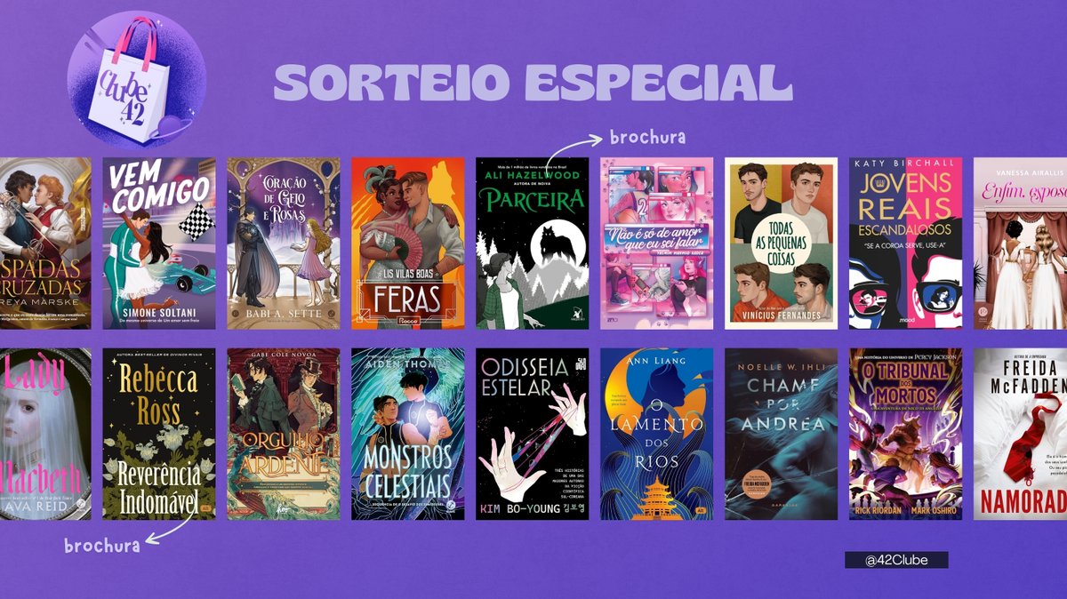 Clube 42 🛍️ (@42clube) on Twitter photo ✨ Sorteio Especial✨
🏆 Prêmio: 2 livros da seleção ou R$100 no pix!
📌 Regras:
📍 Seguir <a href="/42Clube/">Clube 42 🛍️</a>
📍 Entrar no: t.me/ClubedPromos
📍 Dar RT aqui e prontinho!
🗓 ENCERRA: 17/10! Já sabem o que vão querer?? Boa sorte a todos!🍀 ✨ Sorteio Especial✨
🏆 Prêmio: 2 livros da seleção ou R$100 no pix!
📌 Regras:
📍 Seguir <a href="/42Clube/">Clube 42 🛍️</a>
📍 Entrar no: t.me/ClubedPromos
📍 Dar RT aqui e prontinho!
🗓 ENCERRA: 17/10! Já sabem o que vão querer?? Boa sorte a todos!🍀