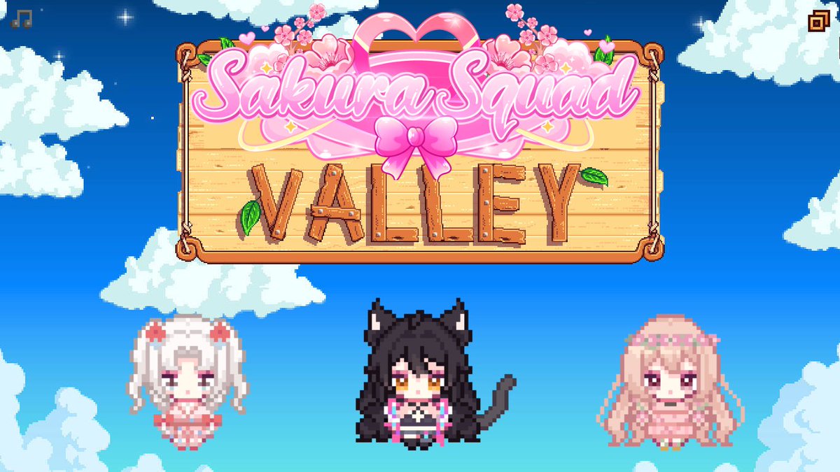 It's time to clean up the Blossom Farm~! 🌸

Join <a href="/Frosted_Sakura/">❄️Saki Frost 🌸{HIATUS}</a> , <a href="/KoreMacaria/">🌸 Kore Macaria (AKA annyeongmeowsayo)🌸</a> &amp; <a href="/kaykayVT/">kaykayVT 🌸</a> over on Twitch @ 6 PM CST as they start their Squadew Valley playthrough! 💖

Twitch.tv/thesakurasquad 🌸
Twitch.tv/annyeongmeowsa… 🌸
Twitch.tv/kaykayvt 🌸