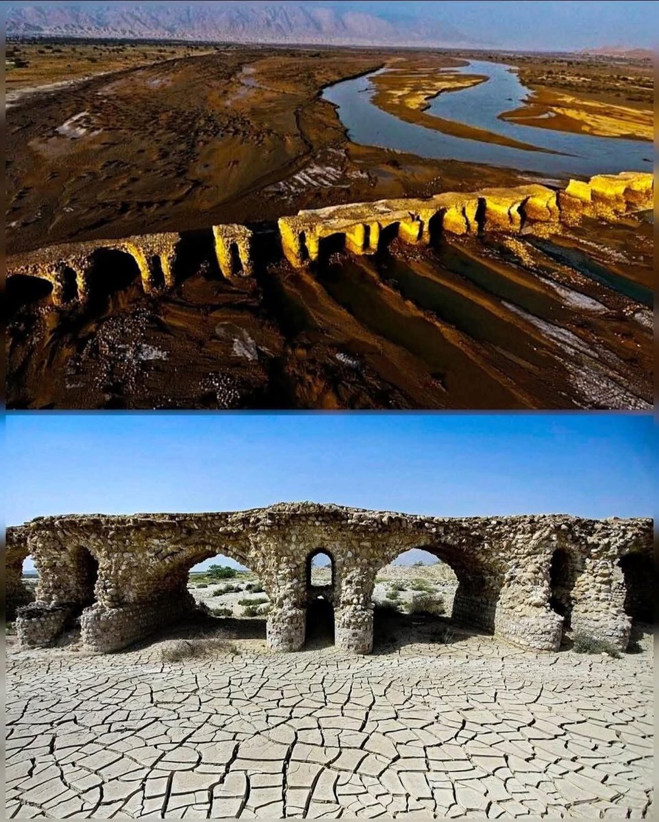rj7259's tweet photo. The Latidan Bridge, built in 1627 during Shah Abbas’s reign, is a major Safavid-era structure in Iran’s Hormozgan Province. Originally constructed for military use in the war against the Portuguese, it was made with local materials to endure harsh conditions and floods. https://t.co/xCs5xCUNCT
