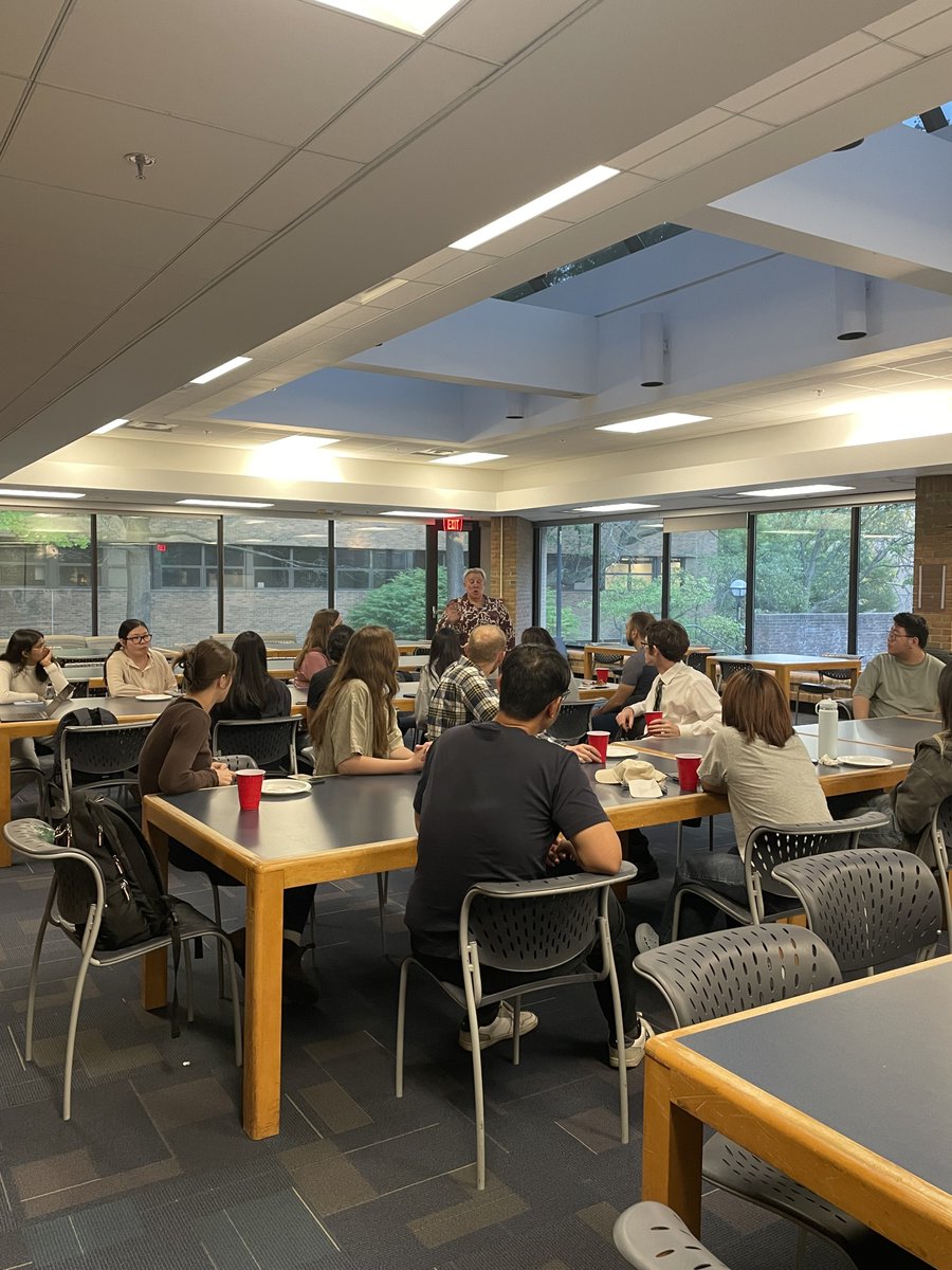 ECS_UMich's tweet photo. What an incredible Networking Dinner we had tonight! A huge thank you to Celina Mikolajczak and Dr. Said Al-Hallaj for sharing their expertise, and to all our ECS members who came out to connect with these leaders in the battery industry. We loved seeing the great conversations🔋 https://t.co/s4s2PinUyW