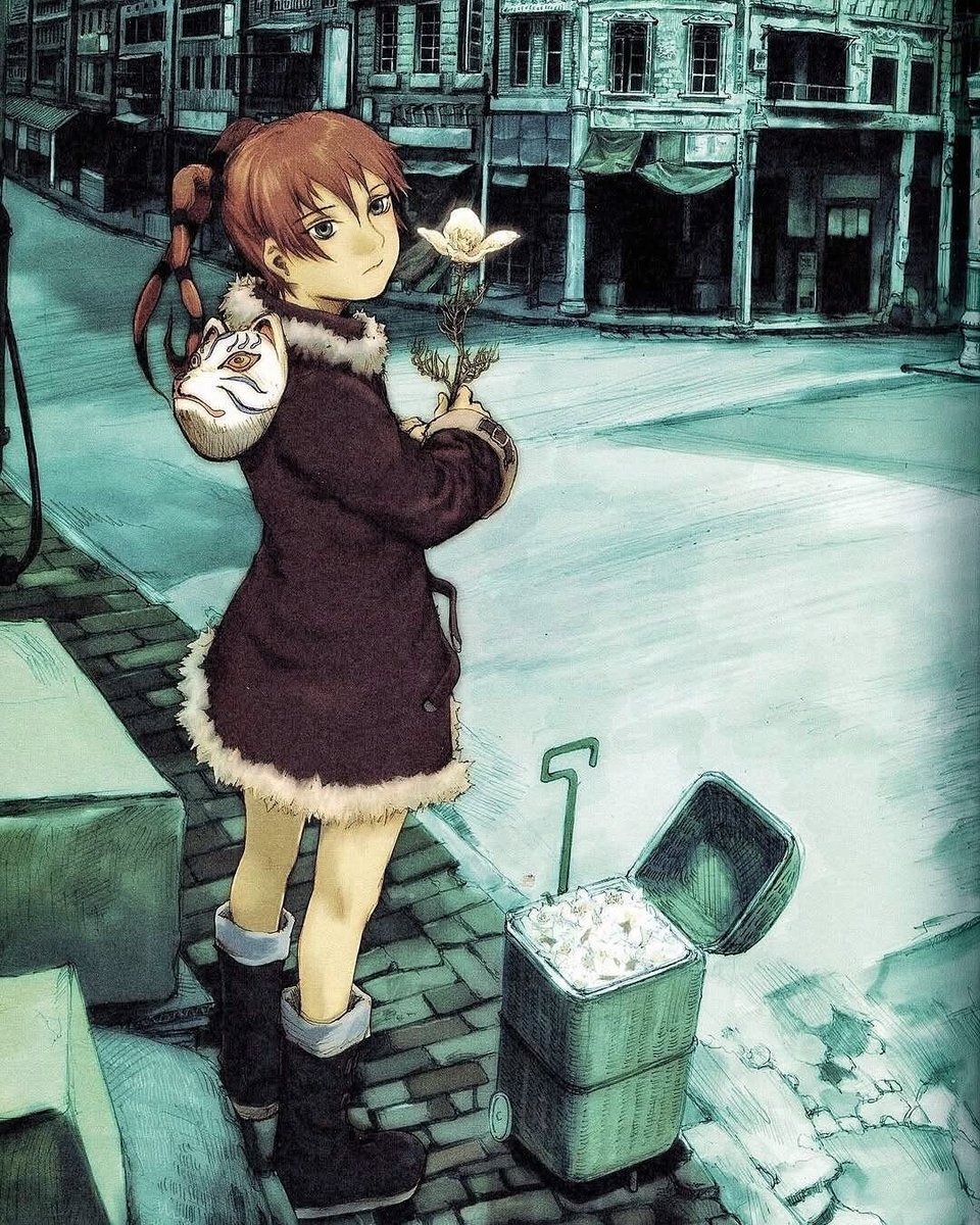 Y2KKAIN's tweet image. Yoshitoshi Abe’s artwork of Ran in Texhnolyze