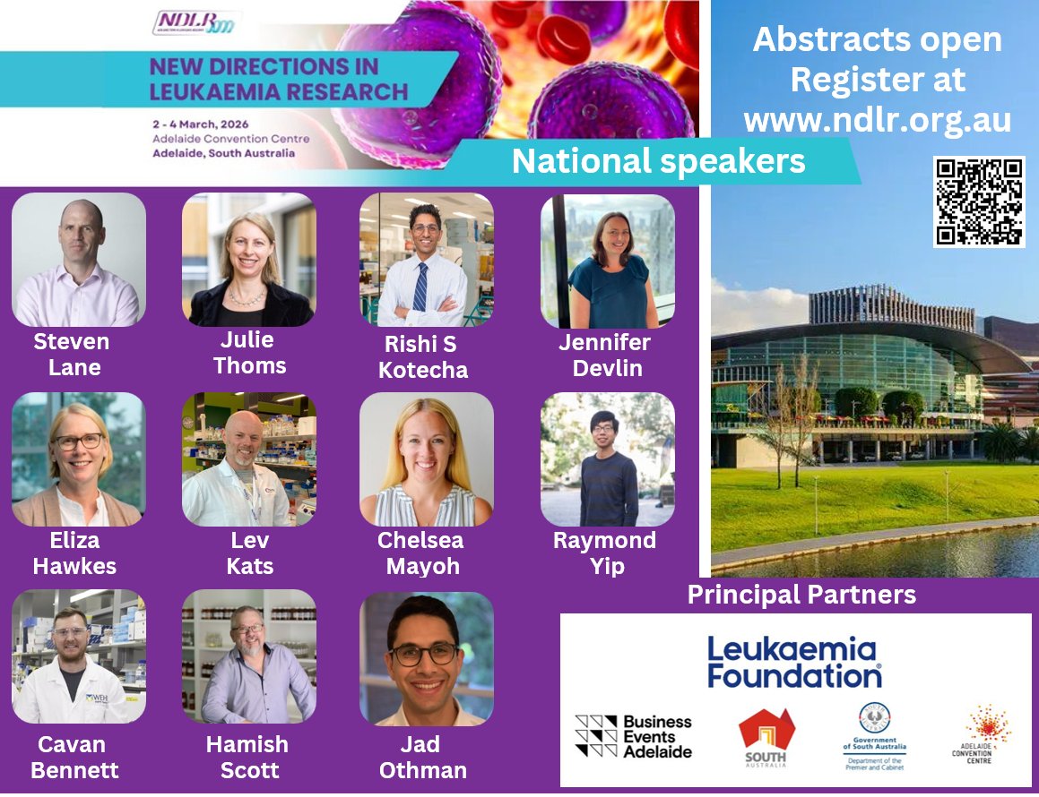 🚨 LAST CHANCE to submit your abstract. Submission closes today  7 October 2025 🚨

An exciting #NDLR2026 lineup of invited international and national speakers has been announced.   

Submit now: ndlr.org.au 
#BloodCancer #CancerResearch #ChildhoodCancer