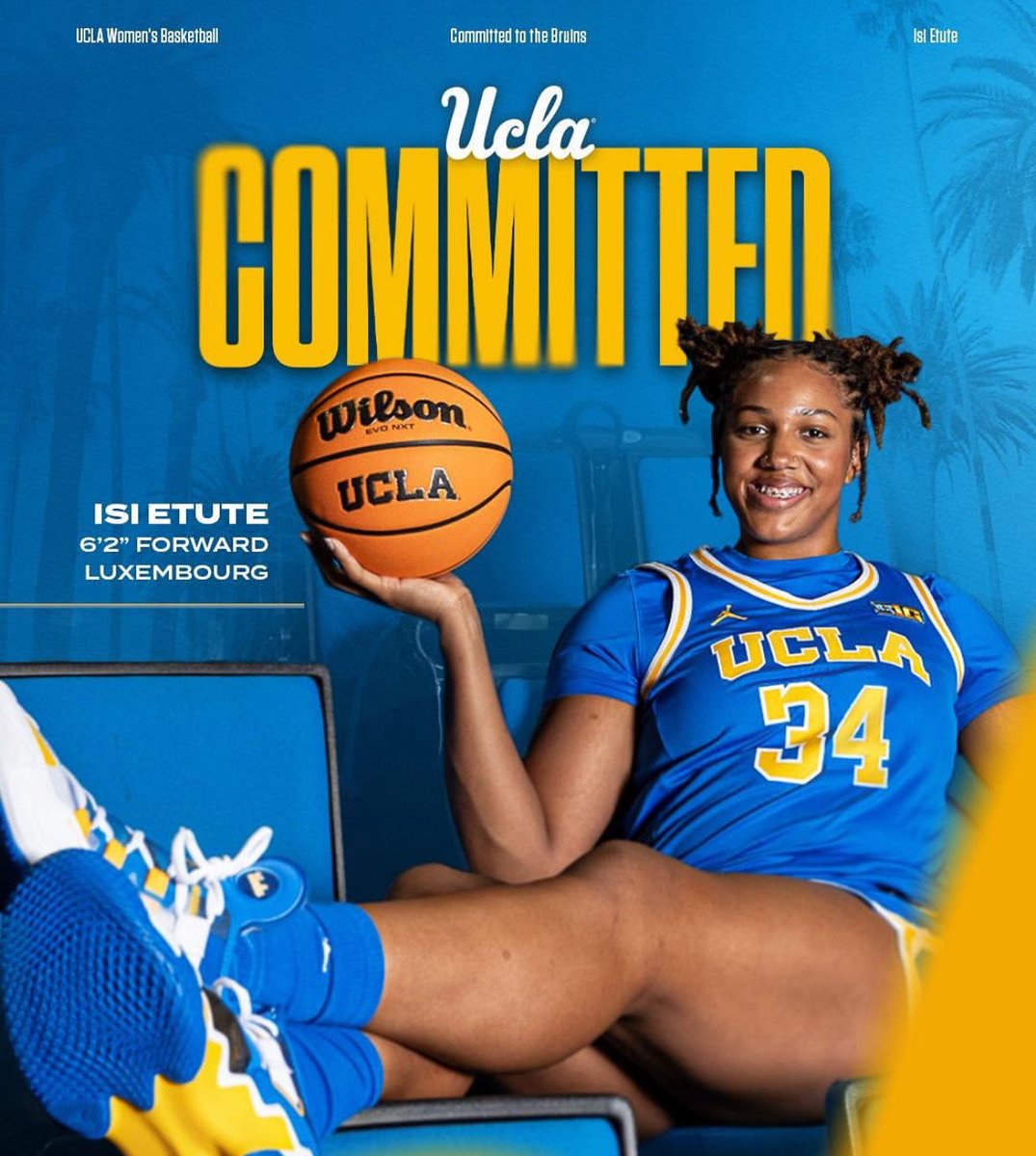TaliaGoodmanWBB's tweet image. NEWS: UCLA lands a commitment from 2026 prospect Joyce Isi Etute from Luxembourg. 

Chose the Bruins over Louisville, VT, UNC, Texas, Cal and Indiana.