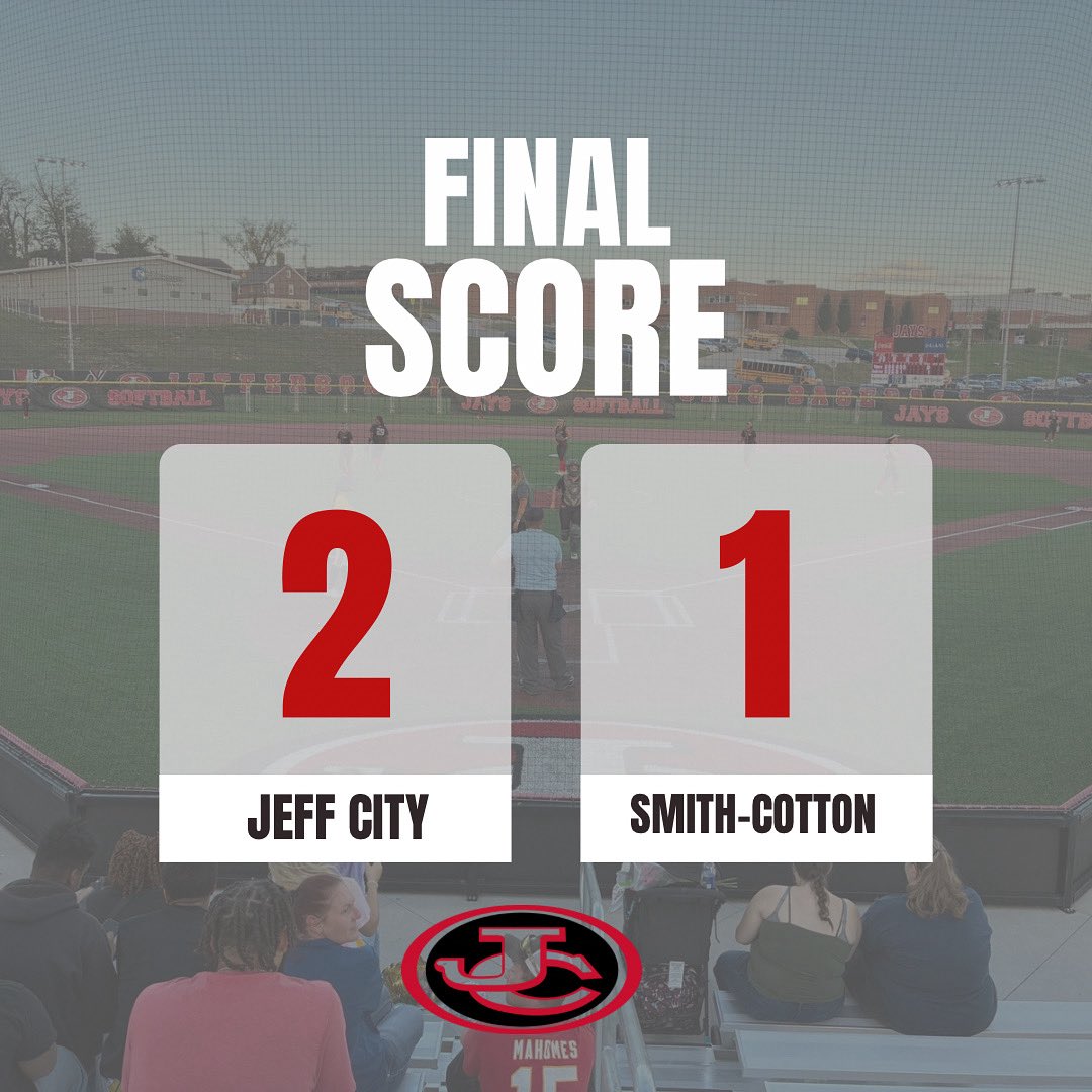 JCJaysSoftball's tweet photo. The Lady Jays took down Smith-Cotton this evening in walk off fashion! 

The score was tied 1-1 in the bottom of the 7th with two outs when @walker_finley singled. @SummerBranch013 came to the plate and doubled, scoring Walker for the walk off win on Senior night! 

Branch also singled in the bottom of the fifth to score Jasmine Roman who was bunted over to third by Walker. Branch finished two-for-three at the plate with two RBI while Jaela Nickerson also added a hit in the win.

Branch went the distance in the circle, throwing 7 innings, giving up just one run, and striking out 10.

Next up, the Lady Jays will host Southern Boone Wednesday night at 5:30 for pink out!