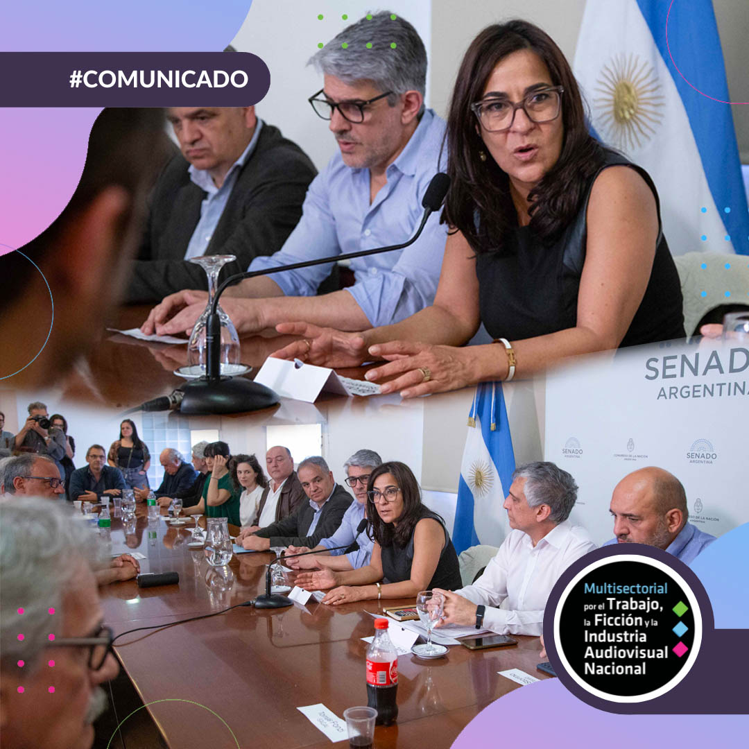 multisectorial_'s tweet image. Junto a las Sec. de Cultura de CGT, CTA-T y CTA-A, entidades de gestión derechos autorales e intérpretes (ARGENTORES, SAGAI, AADI, SADAIC, DAC) y FATPREN, fuimos recibidos por la Prta. de Comisión de Medios, Sistemas y Libertad de Expresión del Senado, Carolina Moisés.