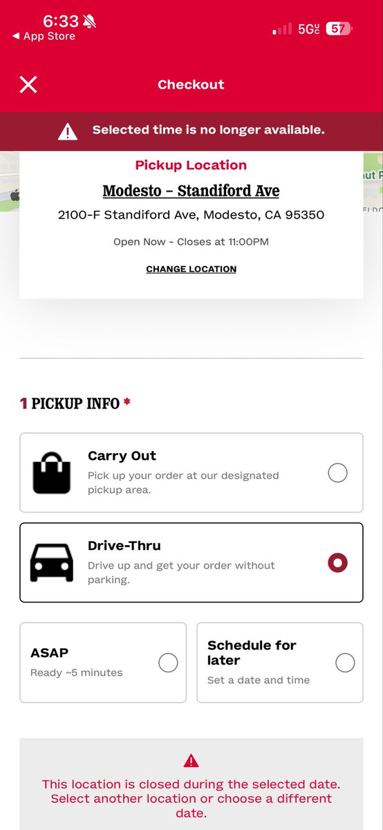 Combo42's tweet photo. Hey @Arbys, is your app complete garbage, or is it the location absolutely dropping the ball? I have nothing but problems trying to use it here. https://t.co/87yD6zbp0v