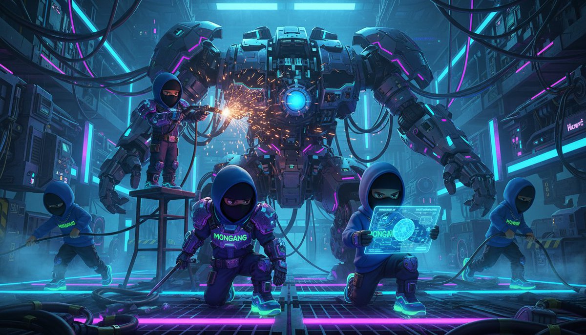 foxshinban71's tweet photo. No rest for the MONGANG. Upgrading the mecha, pushing the limits. Neon runs in our veins โก๐ค #MONGANG #CyberCrew #NeonFuture
@mongang_xyz https://t.co/nRWu5gRHC2