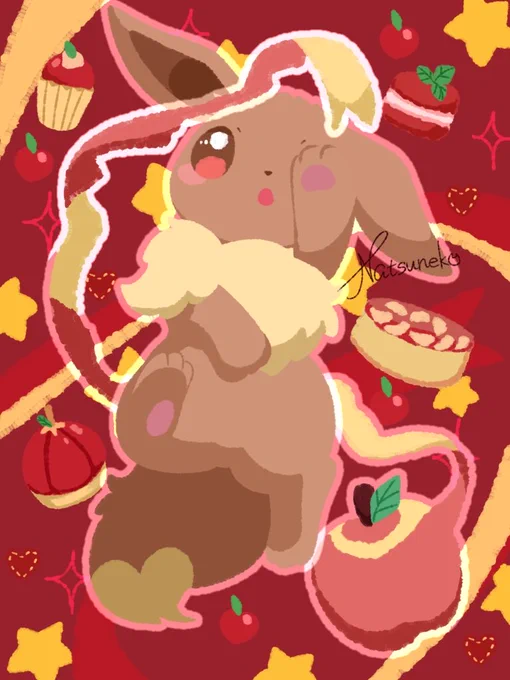 秋の絵再掲② #ポケモンイラスト #pokemonfanart