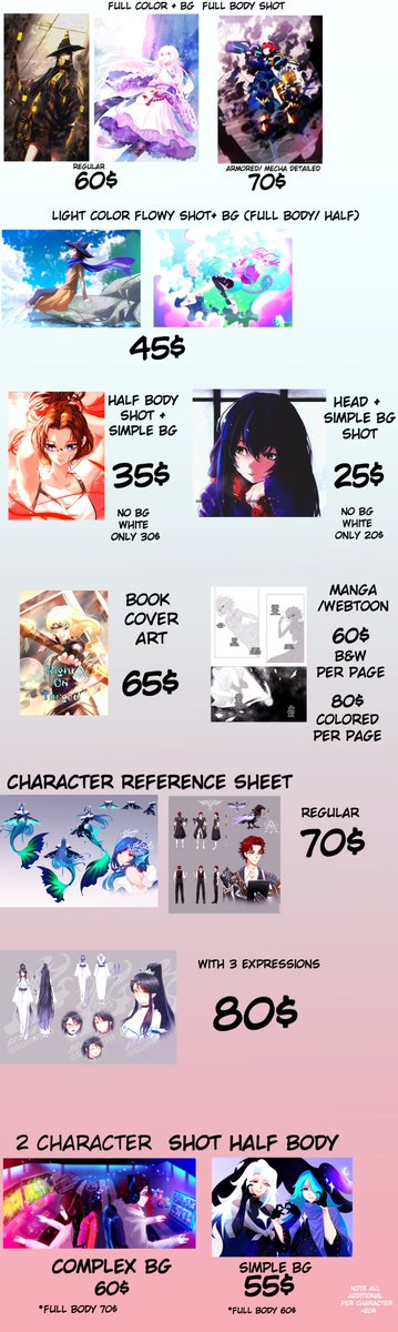 guhweto's tweet image. my commision pricelist
#commisionsopen