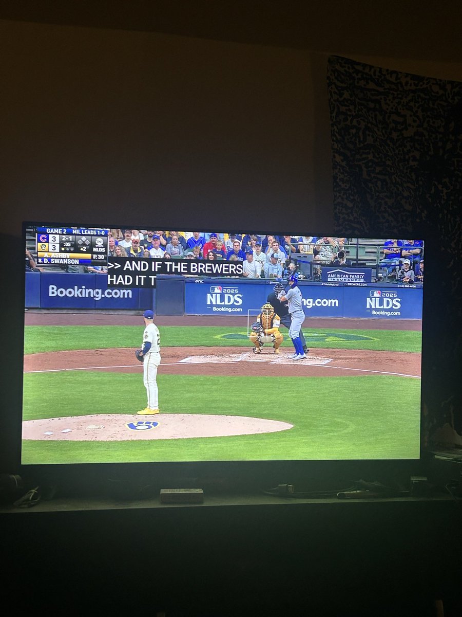 Hank is enjoying some playoff baseball.