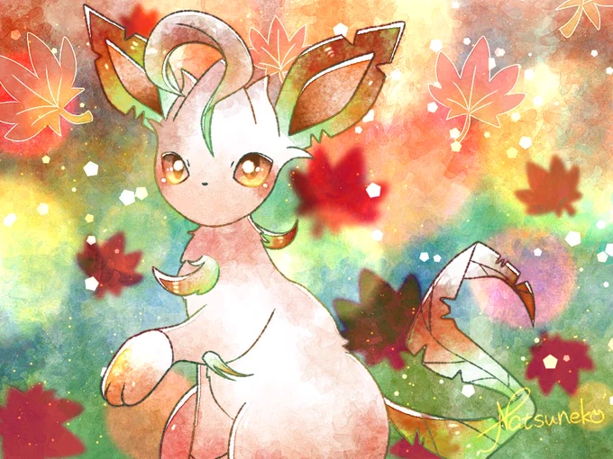 秋の絵再掲 #ポケモンイラスト #pokemonfanart