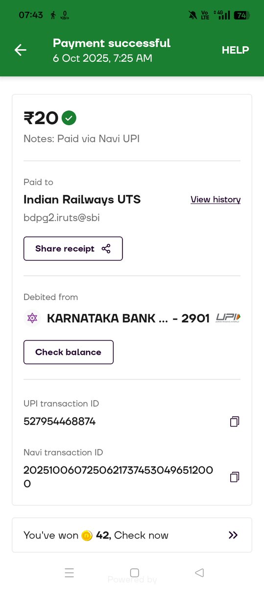 SSKRATHOD16's tweet photo. When I tried to book my ticket through UTS app, my amount was deducted but ticket not generated. @RailMinIndia @rai https://t.co/lyJcbUF6d5