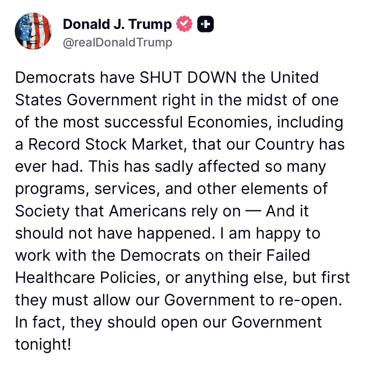DolanTreaump's tweet photo. Who will cave first? I zink Trump 'as proved zat 'e eez willing to incur costs to achieve ze vision. 

Par exemple, no one thought 'e would stick to ze tariffs! https://t.co/jMDLxIPlOs