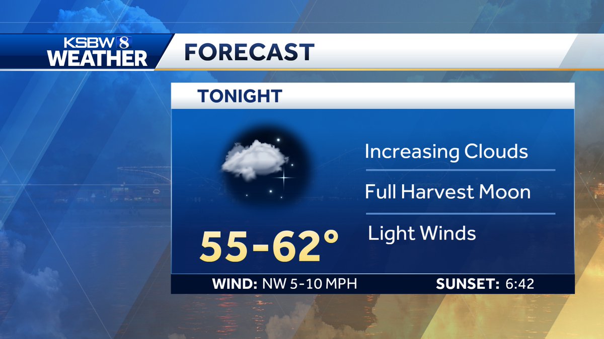 6:45 PM: The sun is setting in the west and the moon is rising in the east. Although some coastal spots are already cloudy, southern areas still have clear skies.

Clouds will continue to fill in so your best shot of viewing the moon will be in the next couple of hours.