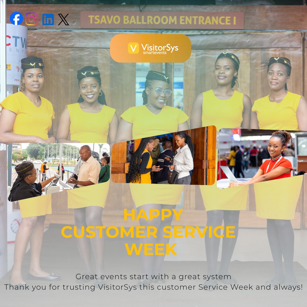 VisitorSys's tweet photo. Customer Service Week isn’t just about celebration — it’s a reflection of our continuous dedication to serve better, listen more, and respond faster.

Call / WhatsApp: +254 794 007 810
Email: info@visitorsys.com

#VisitorSys
#CelebratingService
#CustomerServiceWeek2025 https://t.co/34WtKdppQB