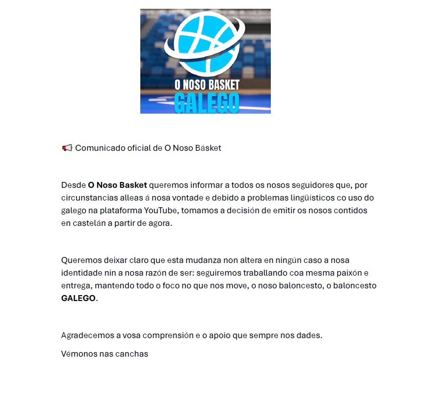 ONosoBasketGal's tweet photo. Grazas pola comprensión
Vémonos este serán ás 21:00 horas .
Xunto ao noso Roster , @chemadelucas , Epi(@OBRADOIROCAB ) , @sirolopez ,@PIRATASBASKET , @CBViveiro , @SusoBailon (@EnsinoLugoCB ) e as nosas Laretadas. https://t.co/lCLXK0EpSU