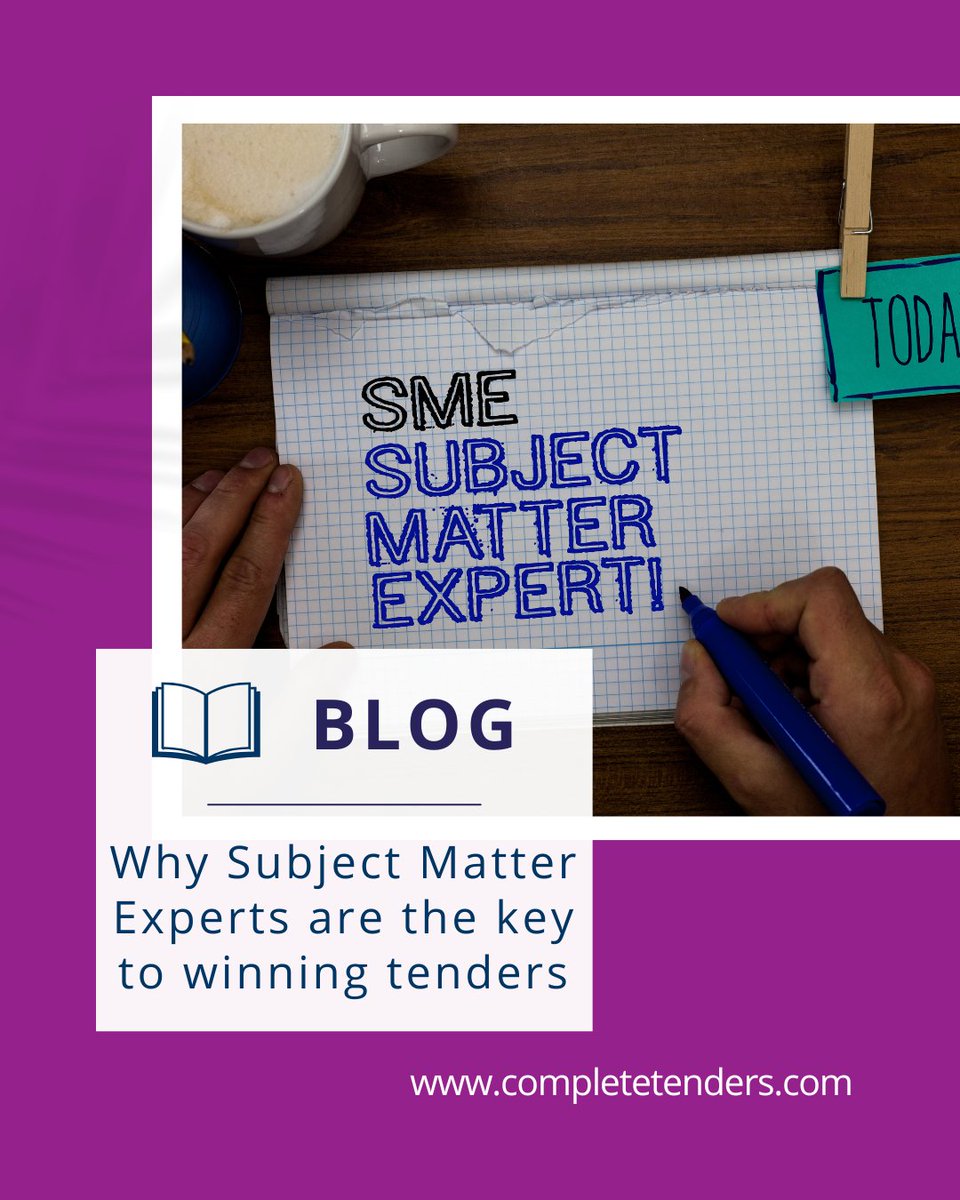 CompleteTenders's tweet image. 📑 NEW BLOG: Why Subject Matter Experts are the key to winning tenders

Discover why Subject Matter Experts (SMEs) are crucial for scoring top marks in tenders &amp;amp; how to capture their insights effectively at zurl.co/fSzRw

#CompleteTenders #SubjectMatterExperts #Tenders
