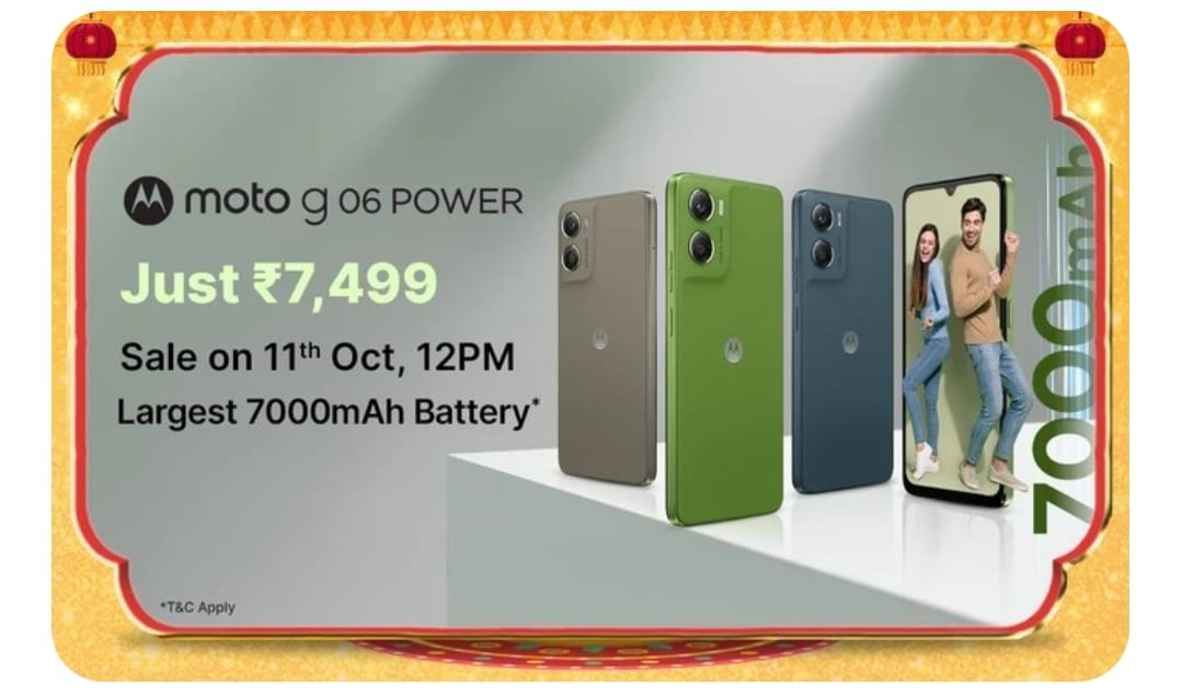 stufflistings's tweet image. moto G06 Power Launched in India 

- 6.88-inch 120Hz Display
- Corning Gorilla Glass 3 
- MediaTek G81 Extreme 
- 4GB LPDDR4X RAM, 64GB storage
- 50MP Primary Camera
- 8MP Selfie Camera 
- Vegan Leather Design 
- Colours: PANTONE Tendril, PANTONE Laurel Oak, PANTONE Tapestry…
