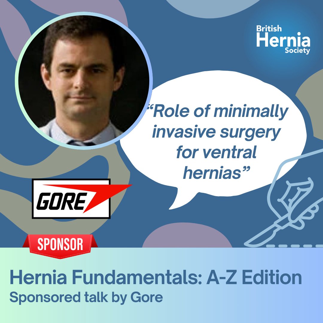 BritishHernia's tweet photo. 🔹 Sponsored Talk @ Hernia Fundamentals: A–Z Edition. Honoured to welcome Javier Monclus for a @WLGore -sponsored session: 🩺 “Role of minimally invasive surgery for ventral hernias”
📅 10 Oct 2025 | Online | 7 CPD pts | EHS endorsed
🔗--> Register: https://t.co/xG3SybPhFC https://t.co/S84EFggVuL